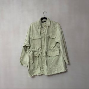 ZARA mint green army jacket